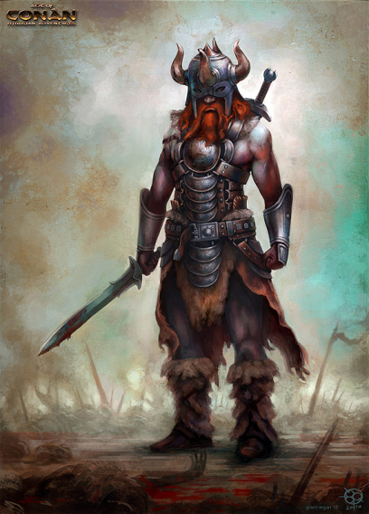 Cimmerian Armour concept art from the video game Age of Conan: Unchained by Grant Regan