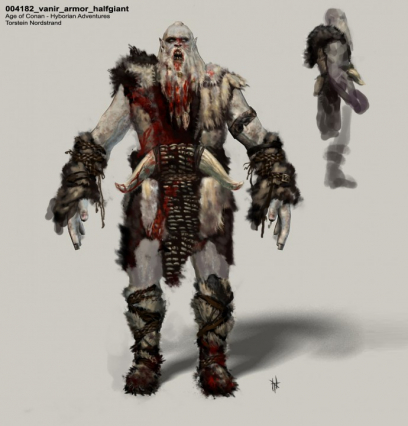 Vanir Half Giant Armour concept art from the video game Age of Conan: Unchained by Torstein Nordstrand