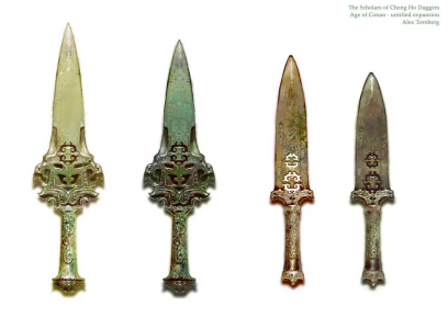 Cheng-Ho Daggers concept art from the video game Age of Conan: Unchained by Alex Tornberg