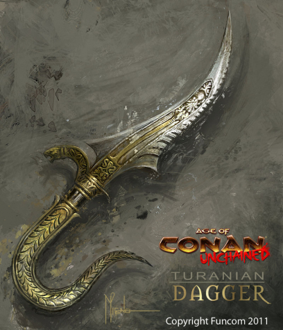 Turanian Dagger concept art from the video game Age of Conan: Unchained
