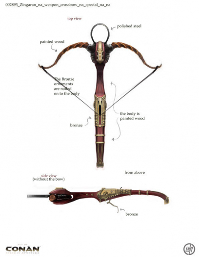 Zingaran Crossbow concept art from the video game Age of Conan: Unchained