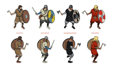 Axeman Designs concept art from the video game The Banner Saga