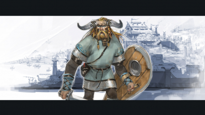 Iver concept art from the video game The Banner Saga by Arnie Jorgensen
