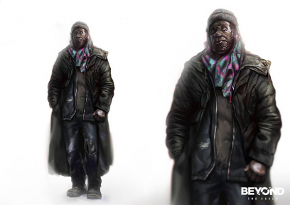 Character Concept art from the video game Beyond: Two Souls by Florent Auguy