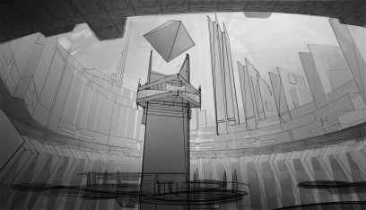 Bastille concept art from the video game Remember Me by Gregory Zoltan Szucs