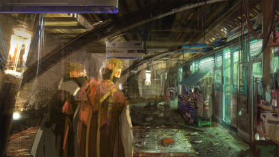 Slums concept art from the video game Remember Me by Gregory Zoltan Szucs