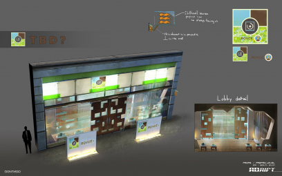Store Windows concept art from the video game Remember Me by Gregory Zoltan Szucs