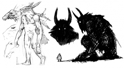 Dormin concept art from the video game Shadow of the Colossus