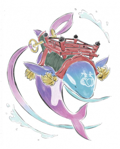 Orca concept art from the video game Okami