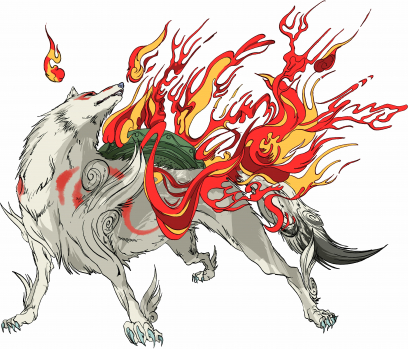 Divine Retribution concept art from the video game Okami