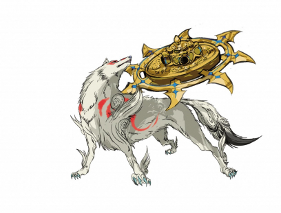Snarling Beast concept art from the video game Okami