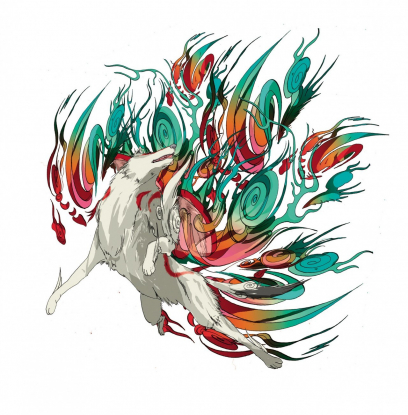 Solar Flare concept art from the video game Okami