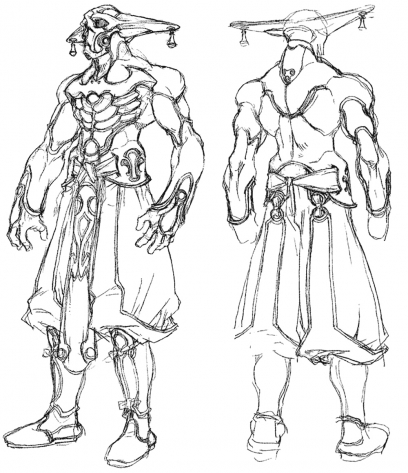 Grahf concept art from the video game Xenogears
