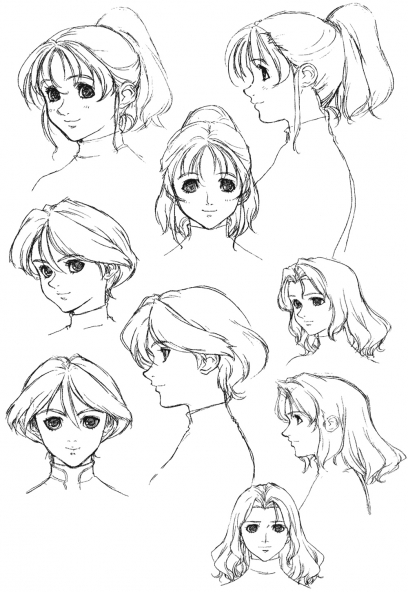 Operator Women concept art from the video game Xenogears