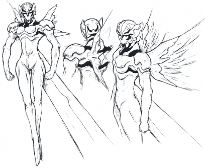 Deus Final Stage Malakh Arm Angels concept art from the video game Xenogears