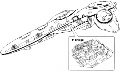 Solaris Lightforge Class Diving Vessel concept art from the video game Xenogears
