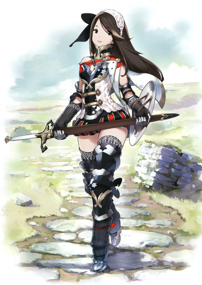 Agnes Oblige Knights Tunic concept art from the video game Bravely Default