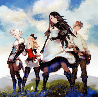 Main Characters concept art from the video game Bravely Default