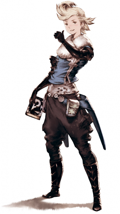 Ringabel concept art from the video game Bravely Default