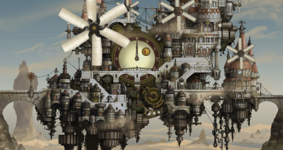 Ancheim concept art from the video game Bravely Default