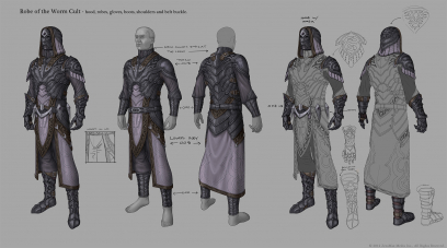 Robe Of The Worm Cult concept art from the video game The Elder Scrolls Online