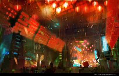 ID Sketch concept art from the video game inFAMOUS Second Son by Levi Hopkins