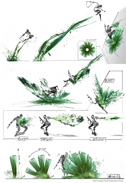 Glass Powers concept art from the video game inFAMOUS Second Son by Levi Hopkins