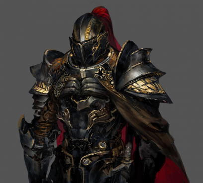 Class Knight concept art from the video game Stranger of Sword City
