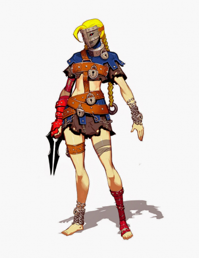 Decapre Alternate Costume concept art from the video game Ultra Street Fighter IV