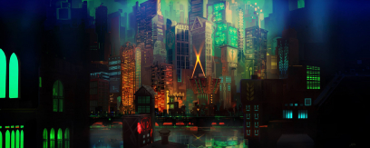 Environment Concept art from the video game Transistor by Jen Zee