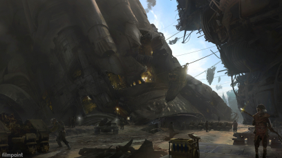 Relic Map concept art from the video game Titanfall by Bruno Werneck