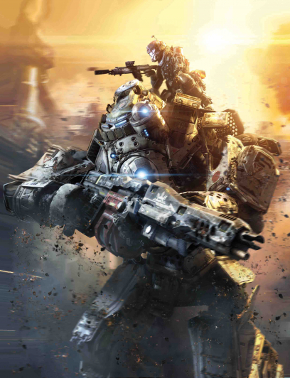 Xbox Magazine Cover concept art from the video game Titanfall by Tu Bui