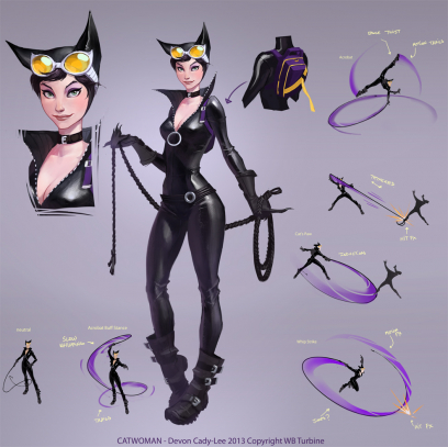 Catwoman concept art from the video game Infinite Crisis by Devon Cady-lee