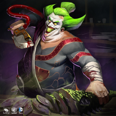 Sushi Chef Gaslight Joker concept art from the video game Infinite Crisis by Phong Nguyen