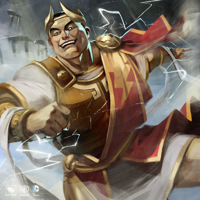 Greek Shazam concept art from the video game Infinite Crisis by Phong Nguyen