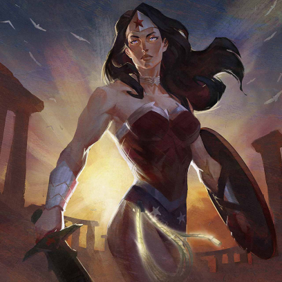 Wonder Woman concept art from the video game Infinite Crisis