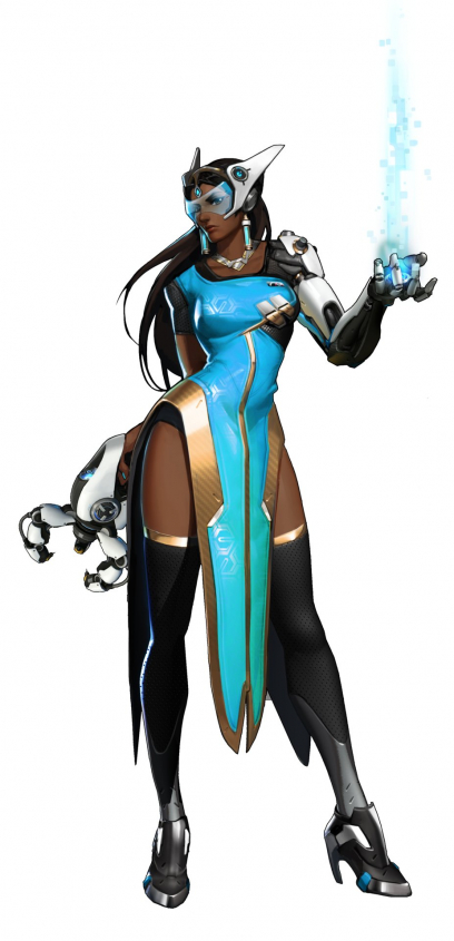 Symmetra concept art from the video game Overwatch by Arnold Tsang