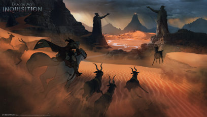 Desert Rider concept art from the video games Dragon Age: Inquisition by Matt Rhodes