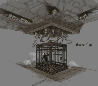 Skeever Trap concept art from The Elder Scrolls V: Skyrim by Adam Adamowicz
