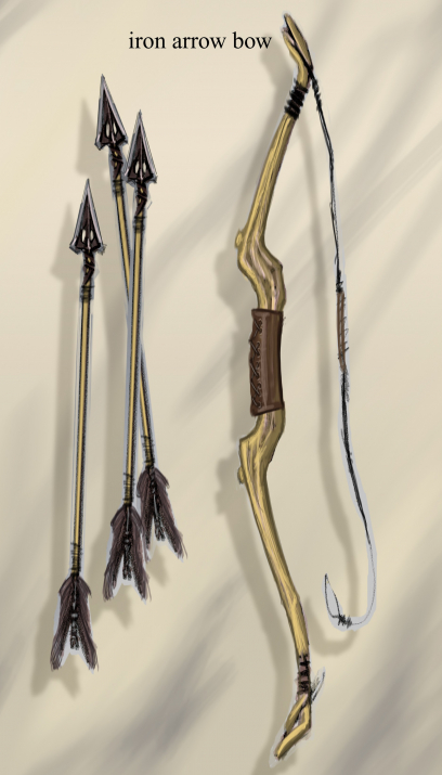 Iron Bow concept art from The Elder Scrolls V: Skyrim by Adam Adamowicz
