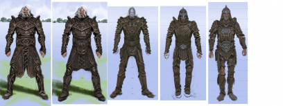 Studded Armor concept art from The Elder Scrolls V: Skyrim by Adam Adamowicz