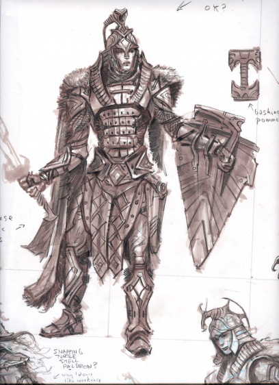 Imperial Armor concept art from The Elder Scrolls V: Skyrim by Adam Adamowicz