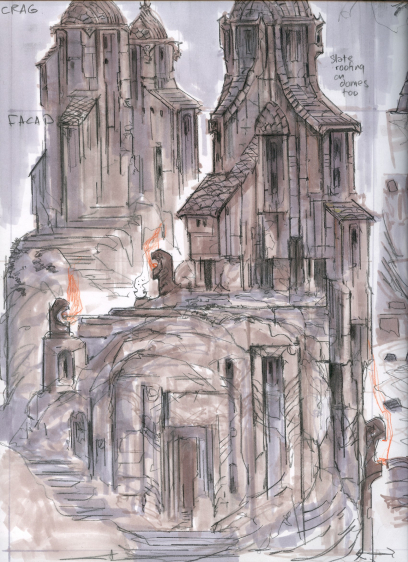 Crag concept art from The Elder Scrolls V: Skyrim by Adam Adamowicz