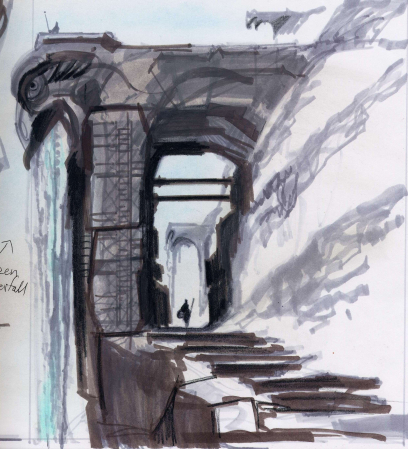 Architecture Concepts concept art from The Elder Scrolls V: Skyrim by Adam Adamowicz