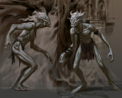 Falmer concept art from The Elder Scrolls V: Skyrim by Adam Adamowicz
