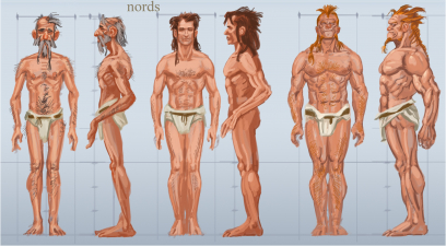 Nord Template Male concept art from The Elder Scrolls V: Skyrim by Adam Adamowicz