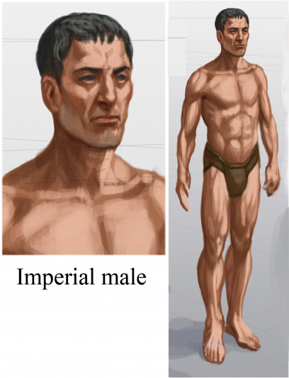 Imperial Male concept art from The Elder Scrolls V: Skyrim by Adam Adamowicz