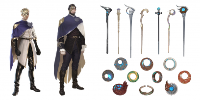 Concept art of Demacia Concepts from the video game Legends Of Runeterra by Sixmorevodka and Claudiu Antoniu Magherusan and Maki Planas Mata and Alessandro Poli