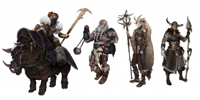 Concept art of Freljord Concepts from the video game Legends Of Runeterra by Sixmorevodka and Marko Djurdjevic and Gerald Parel and Maki Planas Mata and Jelena Kevic Djurdjevic