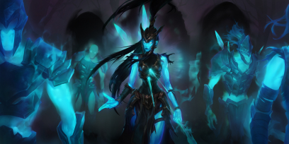 Concept art of Kalista from the video game Legends Of Runeterra by Sixmorevodka and Monika Palosz